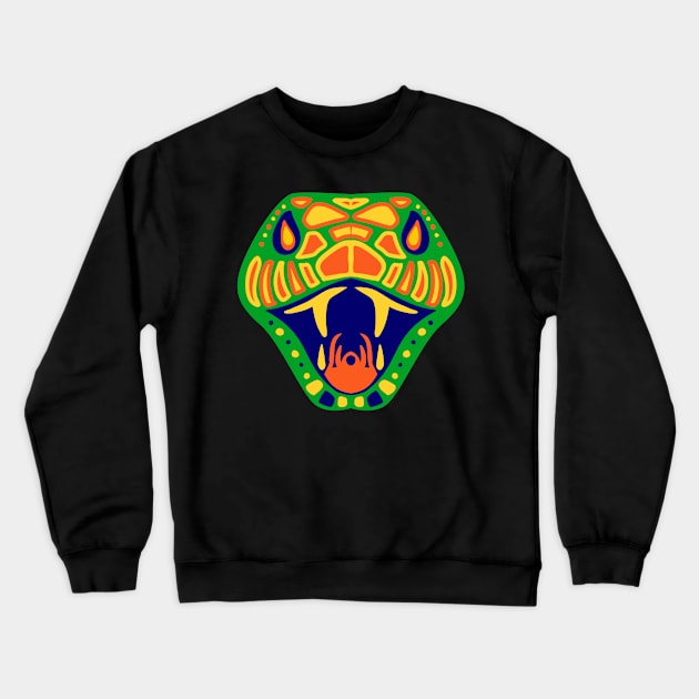 snake artistic face Crewneck Sweatshirt by pixspatter